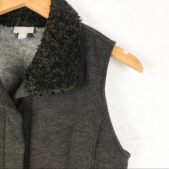 J. Jill Brown Faux Fur Sweater Vest S Small - Picture 7 of 13